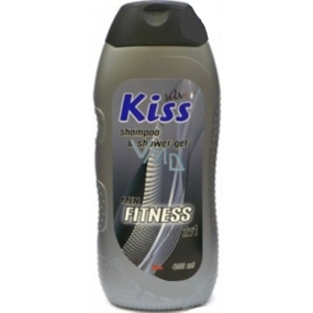 Mika Kiss Silver for Men Fitness 2v1 sprchový gél a šampón na vlasy 400 ml