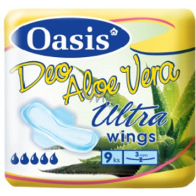 Oasis Ultra Wings Aloe Vera Deo Singel intímne parfumované vložky 9 kusov