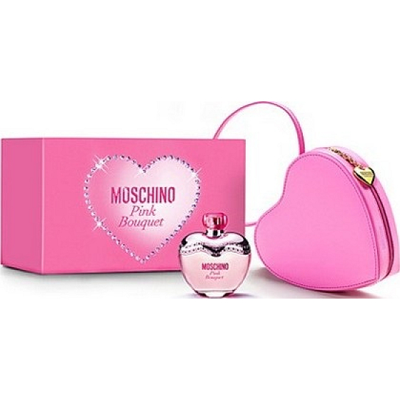 Moschino Pink Bouquet toaletná voda 100 ml + kabelka, darčeková sada