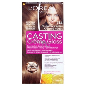 Loreal Paris Casting Creme Gloss Farba na vlasy 714 nugátový krém