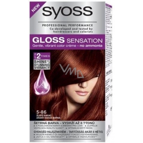 Syoss Gloss Sensation Šetrná farba na vlasy bez amoniaku 5-86 Zlaté kakao 115 ml