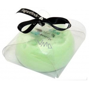 Fragrant Appleliscious Glycerínové mydlo masážne s hubou naplnenou vôňou parfumu DKNY Green Apples vo farbe svetlo zelenej 200 g