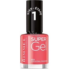 Rimmel London Super Gel lak na nechty 032 Cocktail Passion 12 ml