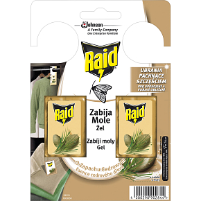 Raid háčik proti šatným molom s vôňou cédru, 2 ks