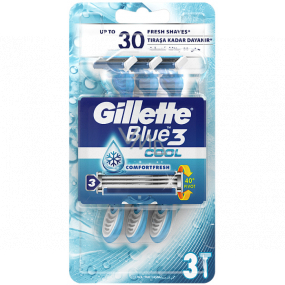 Gillette Blue 3 Cool 3-čepeľový holiaci strojček pre mužov 3 kusy