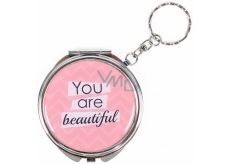 Albi Zrkadielko - kľúčenka s textom You Are Beautiful 6,5 cm