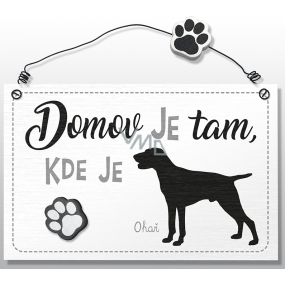 Nekupto Pets drevený nápis Pointer 155 x 98 x 5 mm