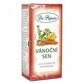 Dr. Popov Vianočný sen ovocno - bylinný, aromatizovaný, porciovaný čaj 30 g, 1,5 gx 20 nálevových vrecúšok