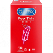 Durex Feel Thin Classic kondóm, nominálna šírka 56 mm 18 kusov