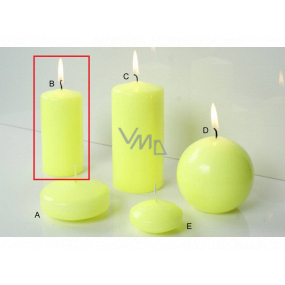Lima Reflex fosforové žltá sviečka valec 50 x 100 mm 1 kus