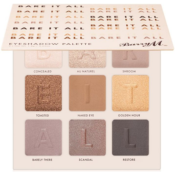 Barry M Bare It All Eyeshadow Palette paleta očných tieňov 12,6 g