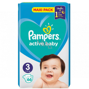 Pampers Active Baby veľkosť 3, 6-10 kg plienkové nohavičky 66 ks