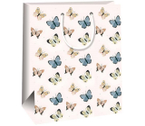 Ditipo Darčeková papierová taška 26,4 x 13,6 x 32,7 cm Ružoví motýli