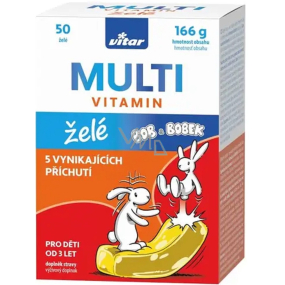 Vitar Kids Multivitamínové želé doplnok stravy pre deti 50 kusov