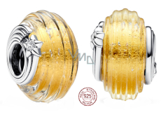 Prívesok Striebro 925 Shooting star Murano glass bead on bracelet universe