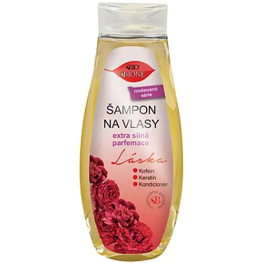Bione Cosmetics Love šampón na vlasy s extra silnou parfumáciou 300 ml