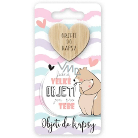 Nekupto Vreckové objatie Srdce Jedno veľké objatie len pre Teba, objatie do vrecka 6 x 12 cm