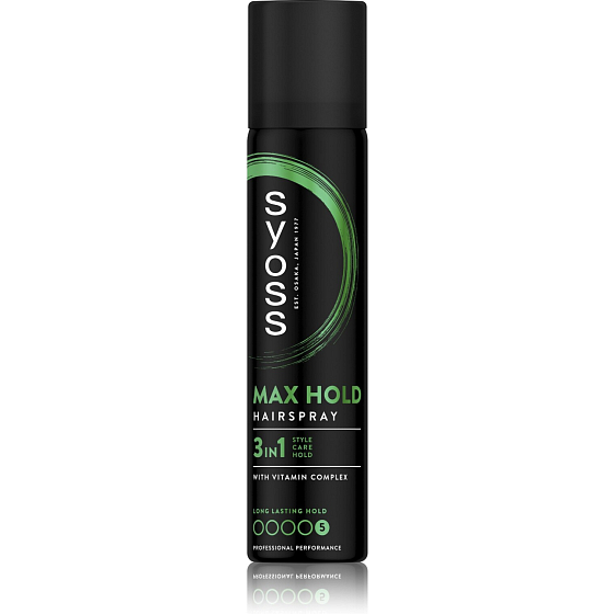 Syoss Max Hold 3v1 lak na vlasy pre fixáciu vlasov 75ml