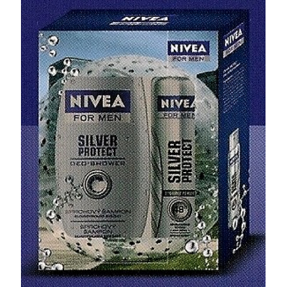 Nivea Men Silver Protect antiperspirant 250 ml + sprchový šampón 250 ml kozmetická sada