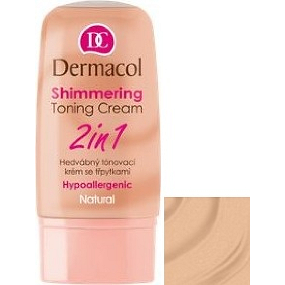 Dermacol Shimmering Toning Cream 2v1 tónovací krém Natural 30 ml