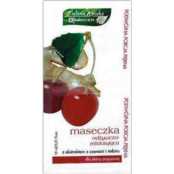 Mincer Čerešňa a zázvor výživná a relaxačné pleťová maska 15 ml