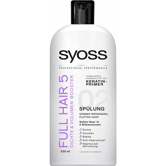 Syoss Full Hair 5 objem a plnosť účesu kondicionér 500 ml