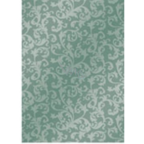 Ditipo Darčekový baliaci papier 70 x 200 cm Vianočný šedozelený krajkový vzor 2061002