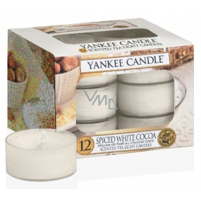 Yankee Candle Spice White Cocoa - Korenené biele kakao vonná čajová sviečka 12 x 9,8 g