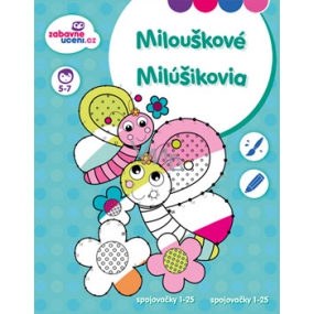 Ditipo Omaľovánky spájanie očíslovaných bodov Spojovačky 1-25 Milouškové 5-7 rokov 16 strán 215 x 275 mm