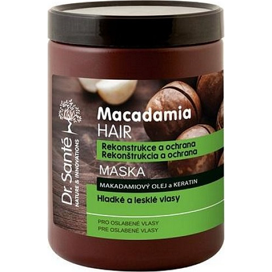 Dr. Santé Macadamia Hair Makadamový olej a keratín maska na oslabené vlasy 1 l