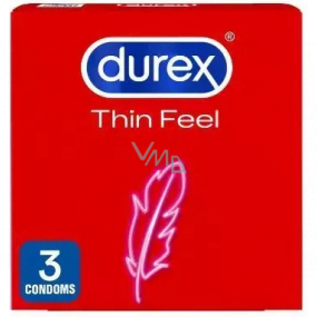 Durex Feel Thin Classic kondóm sa stenčenú stenou pre vyššiu citlivosť, nominálna šírka 56 mm 3 kusy