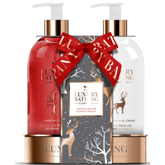 Grace Cole Toasted Praline & Sweet Vanilla tekuté mydlo na ruky 300 ml + krém na ruky a nechty 300 ml, kozmetická sada pre ženy