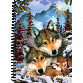 Zápisník Prime3D - Wolf Harmony 11 x 15 x 2 cm