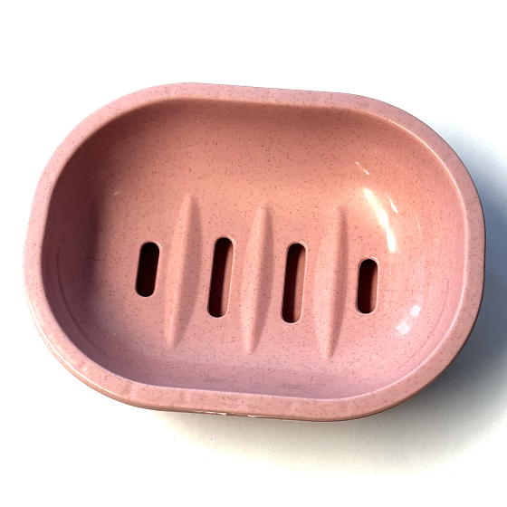 Unihouse Mydelnička ružová, sivý plast 14,5 x 11 x 4 cm 1 kus