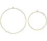 Ditipo Dekorácia záves kruh kov zlatá sada 20 cm a 28 cm 2 kusy
