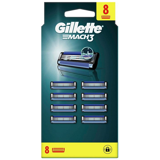 Náhradné hlavice Gillette Mach3 8 kusov, pre mužov