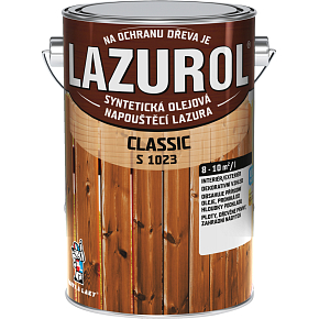 Lazurol Classic S1023 tenkovrstvá lazura na drevo s obsahom olejov, 0021 orech, 4 l