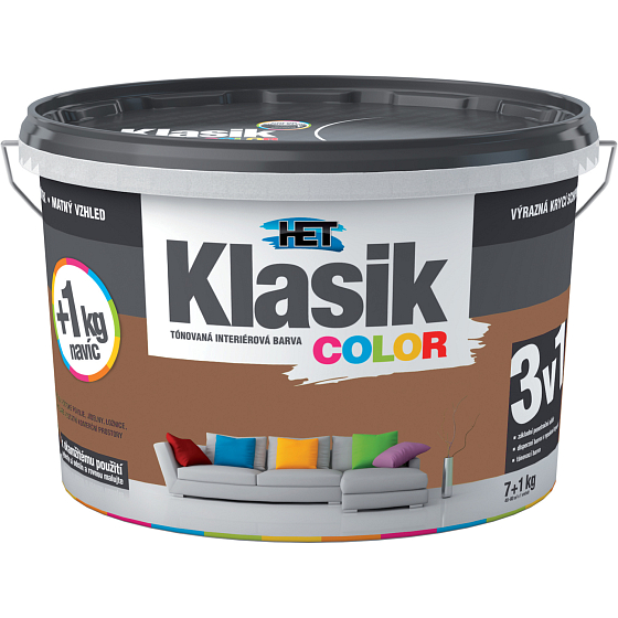 Het Klasik Color maliarska farba, 0277 hnedá, 7+1 kg