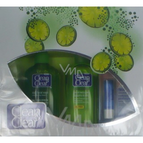 Clean & Clear umývacia emulzia 200 ml + pleťová voda 200 ml + balzam na pery 4,9 g, kozmetická sada