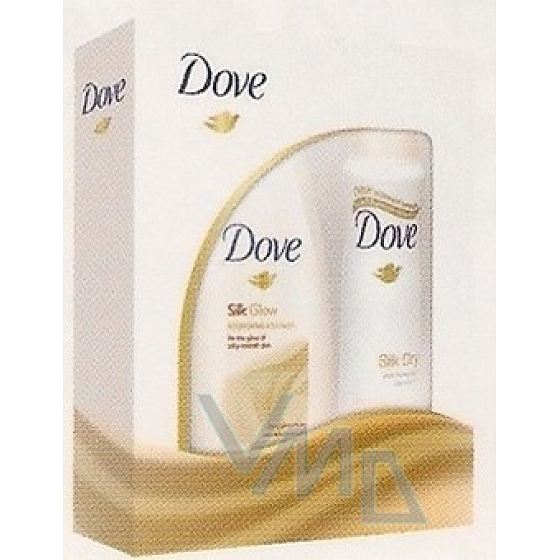 Dove Silk dezodorant sprej 150 ml + sprchový gél 250 ml, kozmetická sada