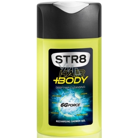 Str8 6G Force sprchový gél na telo a vlasy pre mužov 250 ml