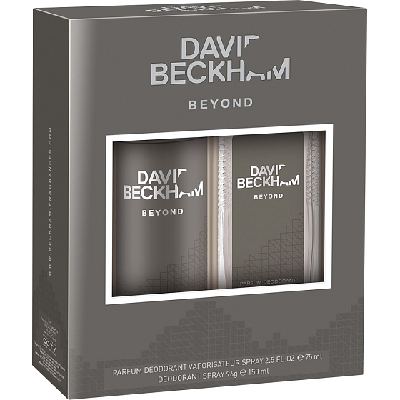 David Beckham Beyond parfumovaný deodorant sklo pre mužov 75 ml + dezodorant sprej 150 ml, kozmetická sada