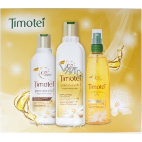 Timotei Precious Oils so vzácnymi olejmi šampón na vlasy 250 ml + kondicionér 200 ml + skrášľujúce sprej 150 ml, kozmetická súprava 2015