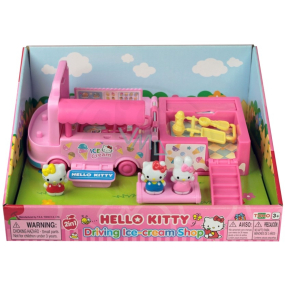 Súprava na hranie Hello Kitty Mobilný obchod s cukrovinkami s figúrkami 3 kusy, odporúčaný vek 3+