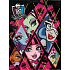 Ditipo Darčeková papierová taška 18 x 10 x 22,7 cm Disney Monster High čierno-ružová