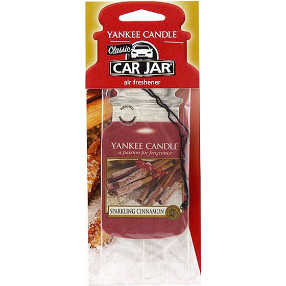 Yankee Candle Sparkling Cinnamon - Trblietavá škorica Classic vonná visačka do auta papierová 12 g