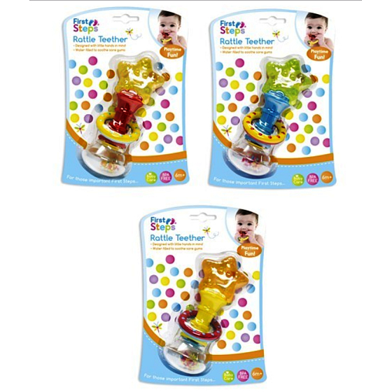 First Steps Rattle Teether hryzátko s hrkálkou Hviezda