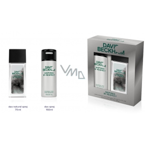 David Beckham Inspired by Respect parfumovaný deodorant sklo pre mužov 75 ml + dezodorant sprej 150 ml, kozmetická sada