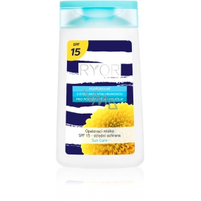 Ryor Sun Care SPF 15 vodeodolné s kyselinou hyalurónovou mlieko na opaľovanie 200 ml
