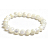 Perlový náramok elastický prírodný kameň, korálik 8 mm / 16 - 17 cm, symbol ženskosti